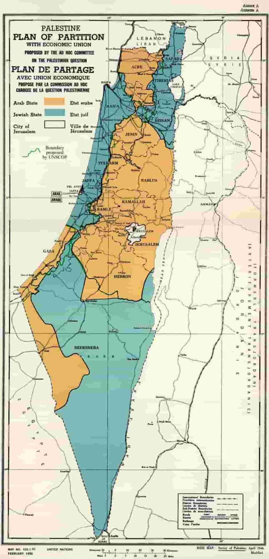 UN_Palestine_Partition_Versions_1947 70 Years Since the UN Partition Plan Vote
